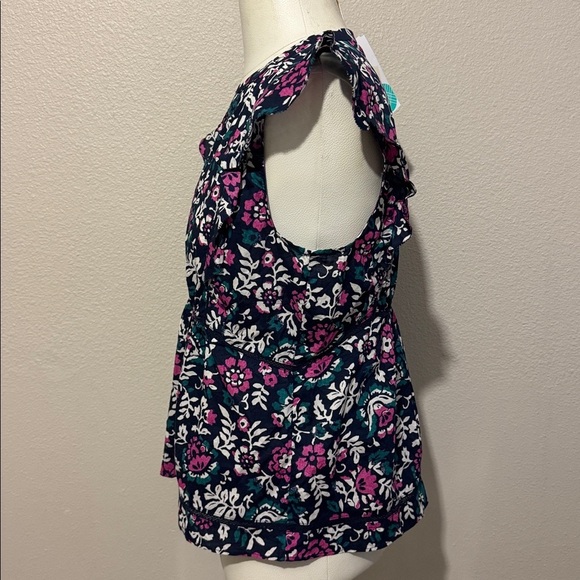 Rails Misha Woodblock Floral Flutter Sleeve Top - Picture 5 of 8